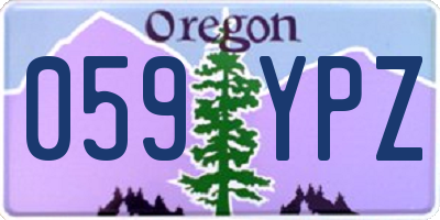 OR license plate 059YPZ