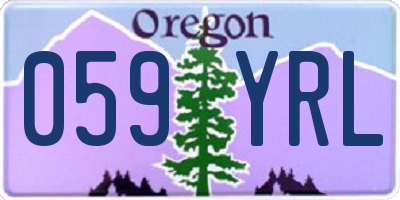 OR license plate 059YRL