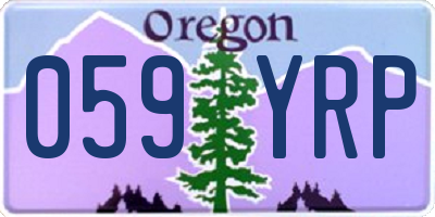 OR license plate 059YRP