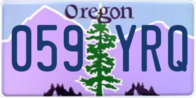 OR license plate 059YRQ