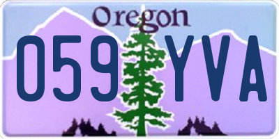 OR license plate 059YVA