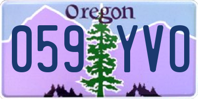 OR license plate 059YVO