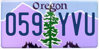 OR license plate 059YVU
