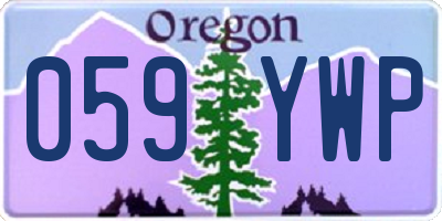 OR license plate 059YWP