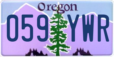 OR license plate 059YWR