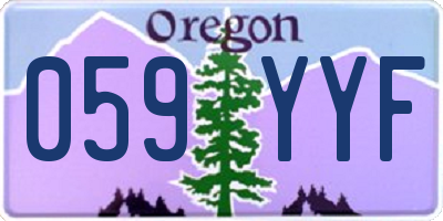 OR license plate 059YYF