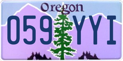 OR license plate 059YYI