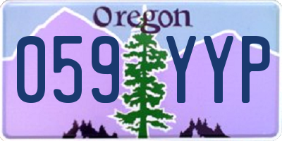 OR license plate 059YYP