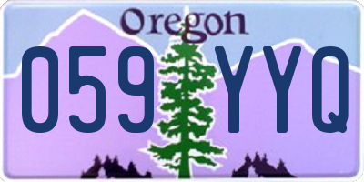 OR license plate 059YYQ