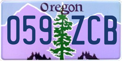 OR license plate 059ZCB
