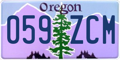 OR license plate 059ZCM