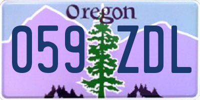 OR license plate 059ZDL
