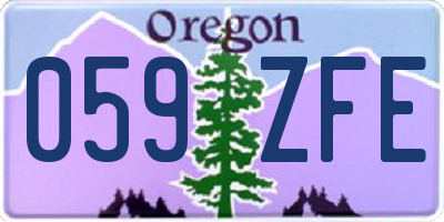 OR license plate 059ZFE