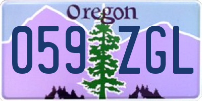 OR license plate 059ZGL