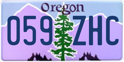 OR license plate 059ZHC