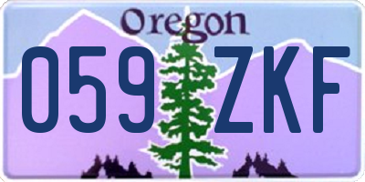 OR license plate 059ZKF