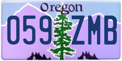 OR license plate 059ZMB