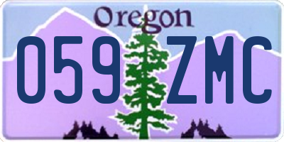 OR license plate 059ZMC