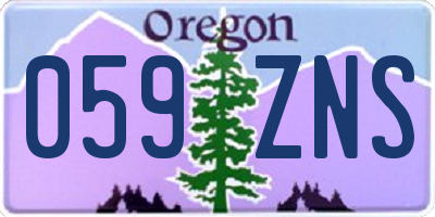 OR license plate 059ZNS