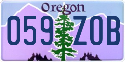 OR license plate 059ZOB