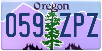 OR license plate 059ZPZ