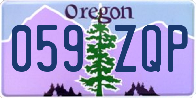 OR license plate 059ZQP