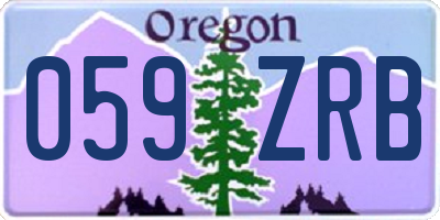 OR license plate 059ZRB