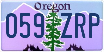 OR license plate 059ZRP