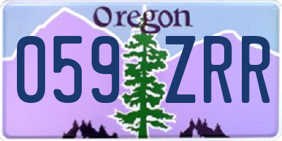OR license plate 059ZRR