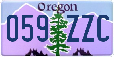 OR license plate 059ZZC