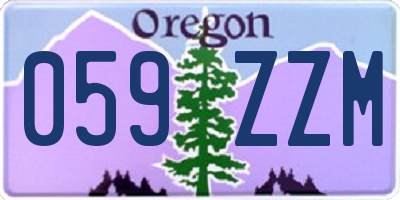OR license plate 059ZZM
