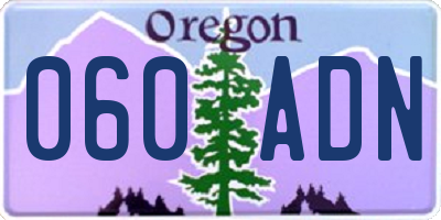 OR license plate 060ADN