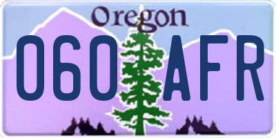 OR license plate 060AFR