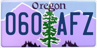 OR license plate 060AFZ