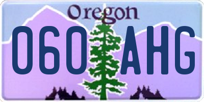 OR license plate 060AHG