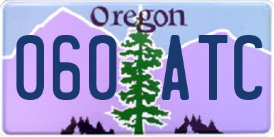OR license plate 060ATC