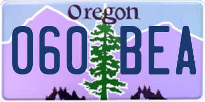 OR license plate 060BEA