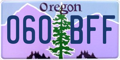 OR license plate 060BFF