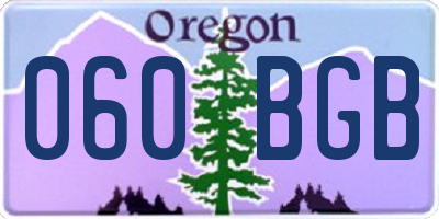 OR license plate 060BGB
