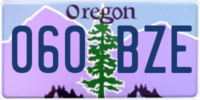 OR license plate 060BZE