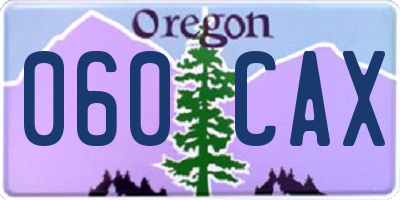 OR license plate 060CAX