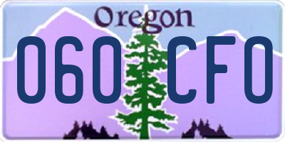OR license plate 060CFO