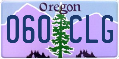 OR license plate 060CLG