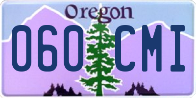 OR license plate 060CMI