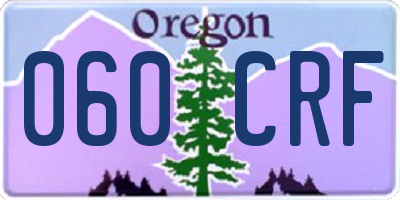 OR license plate 060CRF