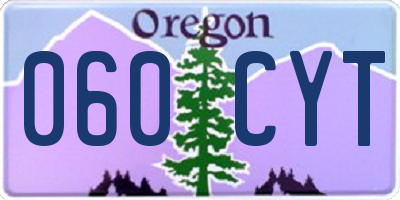 OR license plate 060CYT