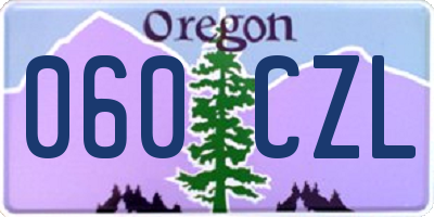 OR license plate 060CZL