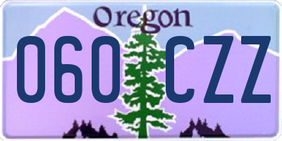 OR license plate 060CZZ