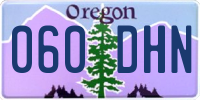 OR license plate 060DHN