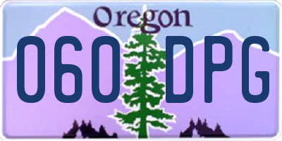 OR license plate 060DPG
